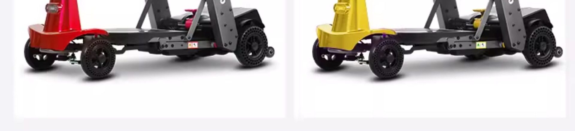 Cross-border export of high-end, new-model electric mobility scooters for seniors, featuring smart folding and four-wheel drive, suitable for travel and equipped with a battery