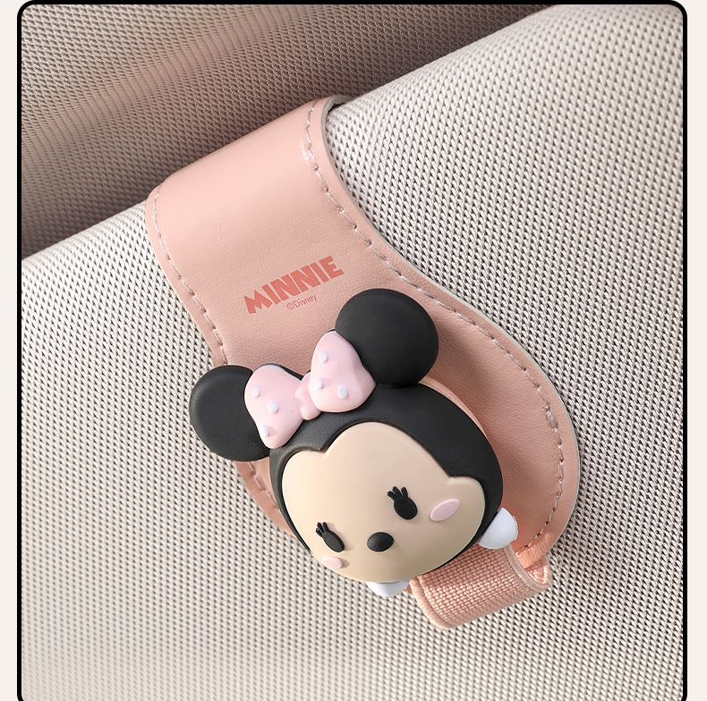 Mickey and Minnie Car Glasses Holder Multifunctional Car Sun Visor Driver's Glasses Case Car Sunglasses Clip for Hanging Glasses