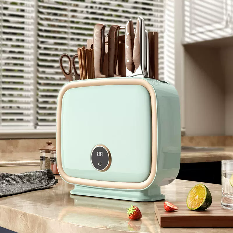 智能杀菌台式壁挂多功能刀具杀菌机紫外线带烘干消毒刀架家用