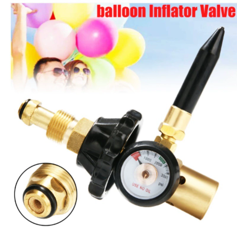 Оптовая Продажа с фабрики трансграничная Внешняя торговля медный гелиевый надувной шар среднего размера с маховиком клапан снижения давления гелиевый надувной инструмент