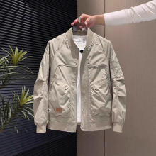 棒球服夹克男士秋季新款潮牌工装男装美式复古修身飞行员外套潮流