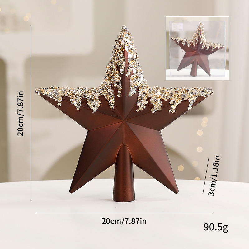 Amazon クリスマスツリー オーナメント デコレーション クリスマス クリスマスツリー スタイリング トップスター ホリデーシーン レイアウト 五芒星|undefined