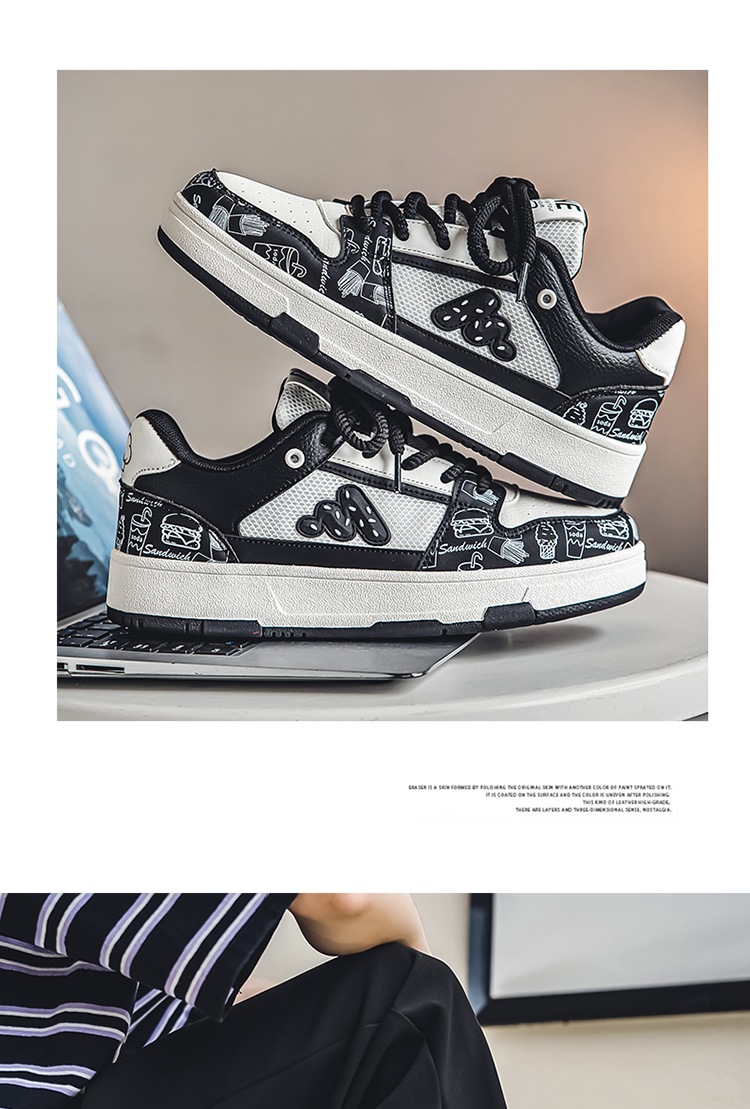 Four Seasons Youth Literary Style Casual Board Korean Edition Trendy móda Nízký střih Ploché Pánské Cestovní Studentské Boty_voghion.com