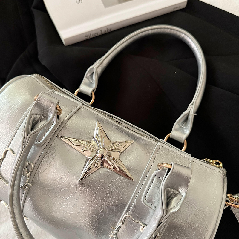 Piccolo design argento rotondo secchiello piccante ascella ragazza b, donne 2024 nuovo trendy e alla moda piccola nicchia spalla_voghion.com