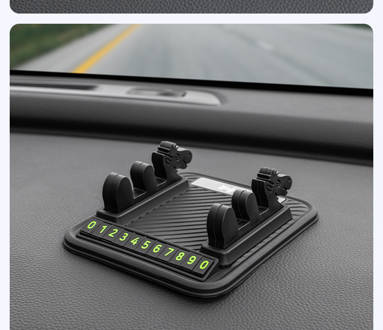 Cross-Border New Model Mobile Phone Navigation Holder for Car Dashboard, Anti-Slip and Stable, Dual Card Slot Mobile Phone Navigation Holder Wholesale