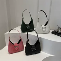 Плечевая сумка с бантом, модная милая сумка на подмышку, сумка через плечо, стиль высокого качества, городской стиль, крокодиловый принт