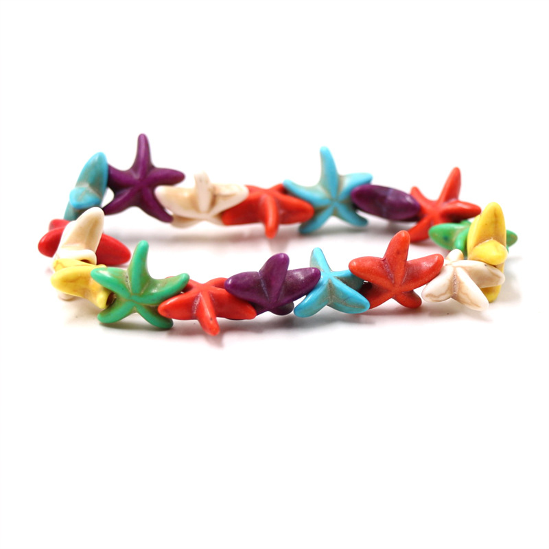 Vacation Beach Starfish Imitation Turquoise Women's Bracelets display picture 1