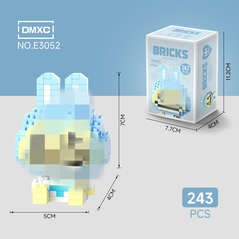 Modelo de Bloques de Construcción en Miniatura de Plástico DIY