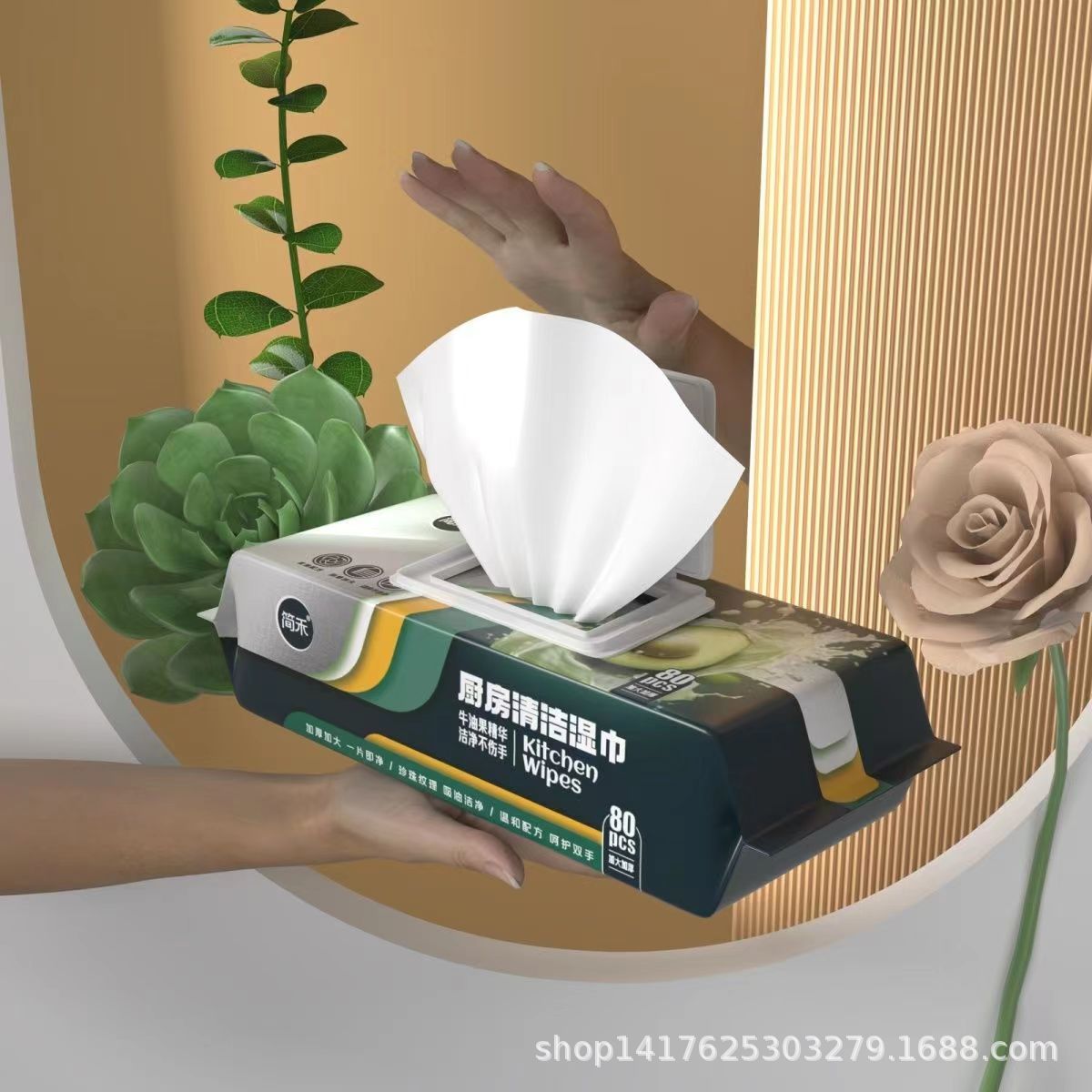 80 pieces of Jianhe kitchen wipes oil removing wipes large bag thickened kitchen cleaning wipes