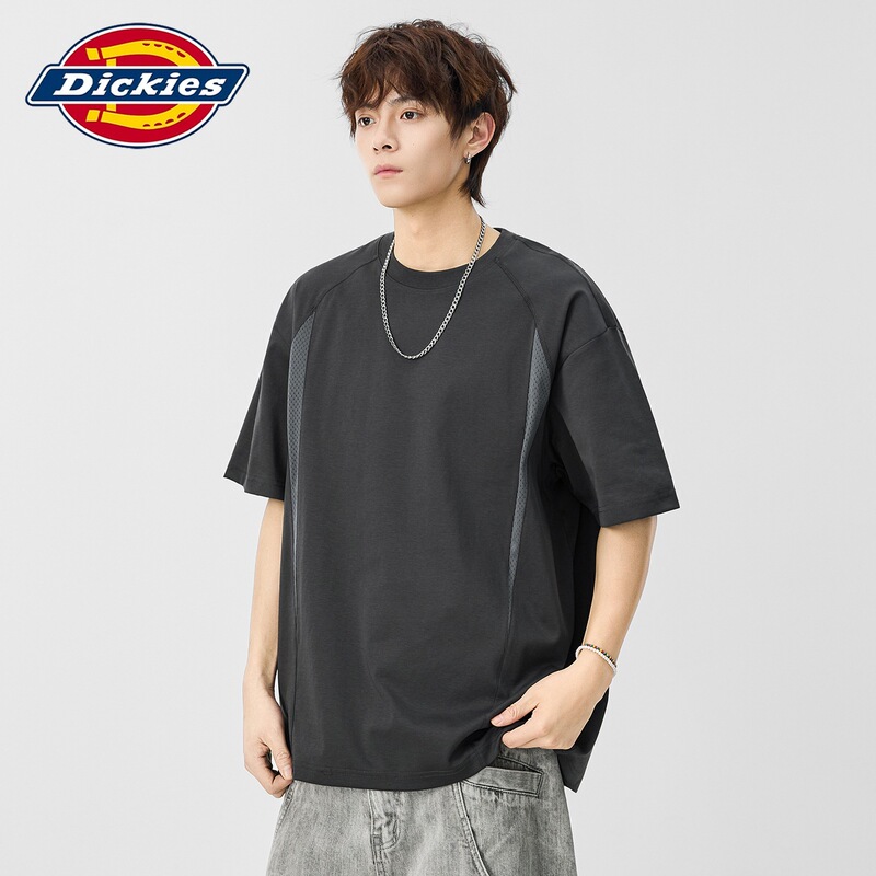 Dickies Special Edition Anti-Sweat Breathable Short-Sleeved T-Shirt for Men 2026 Summer New Style Splicing Trendy Cool T-Shirt