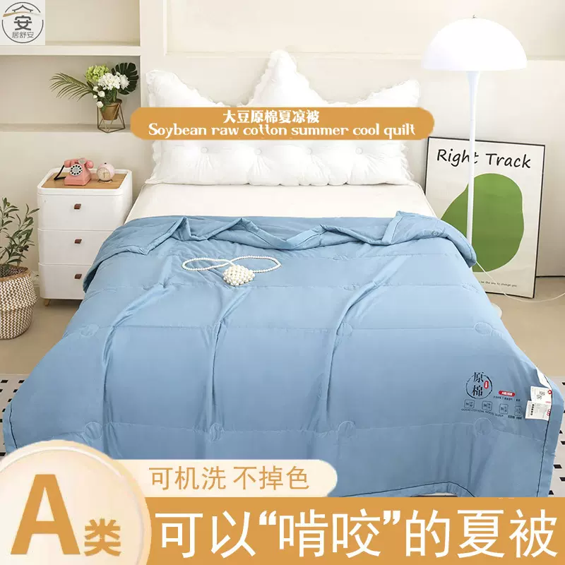 母婴a类大豆原棉夏凉被夏季空调被可机洗夏天薄被子被芯夏季礼品