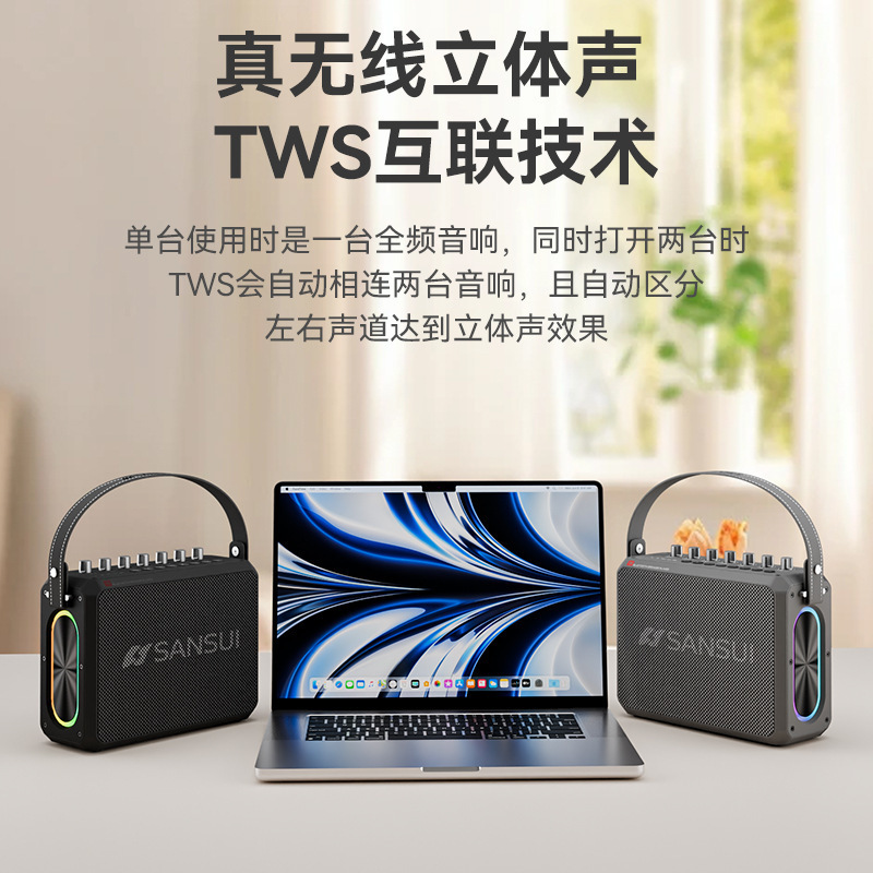 山水T98蓝牙音箱户外K歌音响一体机大功率高音质家用KTV低音炮|undefined