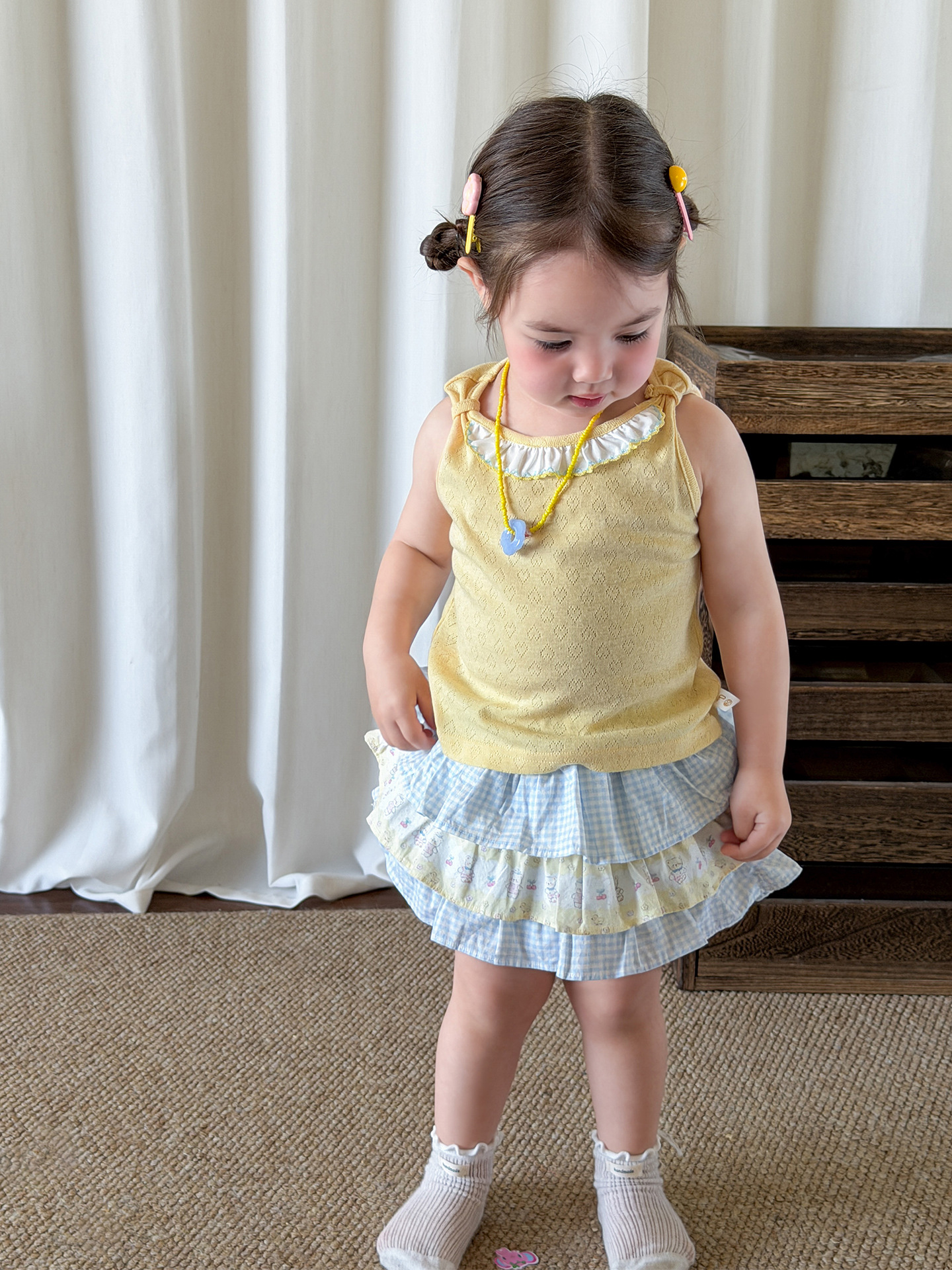Sugar Pear ropa infantil chaleco de verano delgado 2026 ropa de malla transpirable para niños clase A chaqueta de bebé