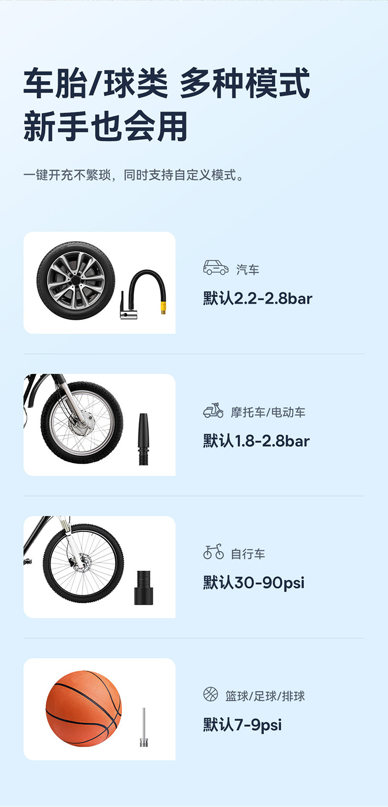 Baseus Car Air Pump Car Suitable for Xiaomi Tire Pump Car Electric Portable Tire Pressure Bicycle