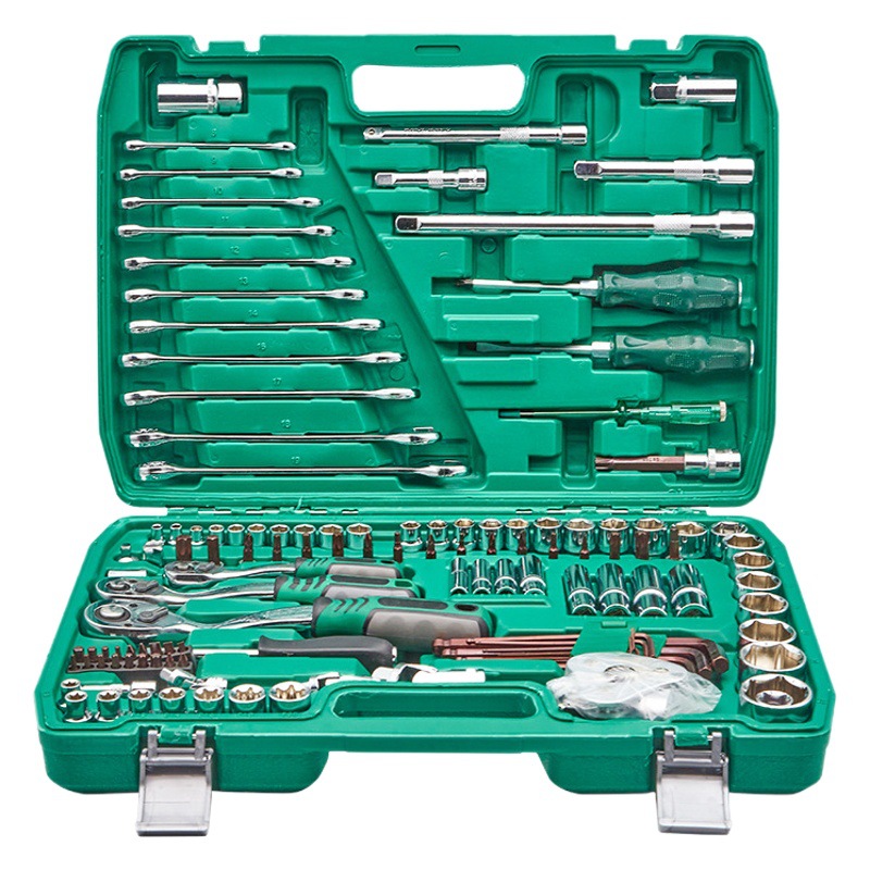 121-pieza Llave de trinquete traje coche de reparación rápida Caja de Herramientas multifuncional combinación de reparación de motocicletas