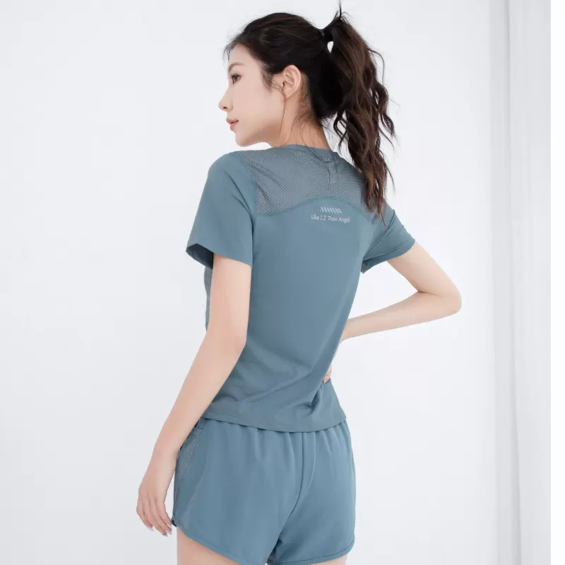 网红瑜伽运动速干三件套装女 时尚瑜伽户外健身跑步套装可定LOGO