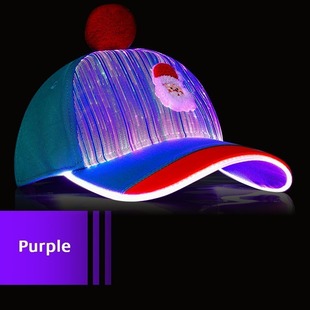New Led Fiber Optic Christmas Hat Party Colorful Luminous Baseball Cap Men and Women Fashion Couple Fiber Optic Sun Hat