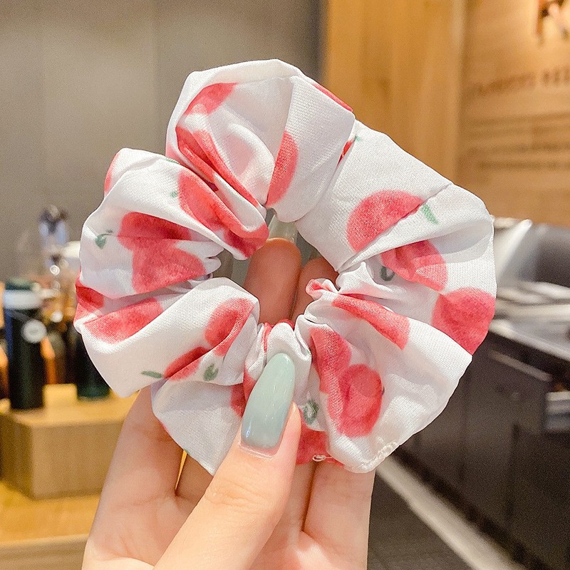 Estilo coreano de moda estricto anillo de pelo de intestino grande dulce y elegante cuerda de cabello de dama pequeña cuerda de cabello fresca personalidad versátil