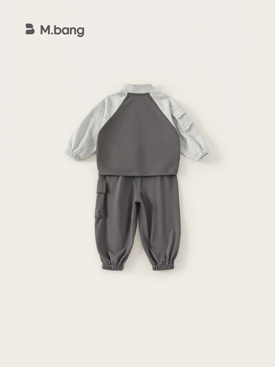 Ropa para niños Youbao, traje para niños, estilo nuevo de primavera y otoño 2026, sudadera con cuello alto para niños, pantalones deportivos casuales, conjunto de dos piezas image 5
