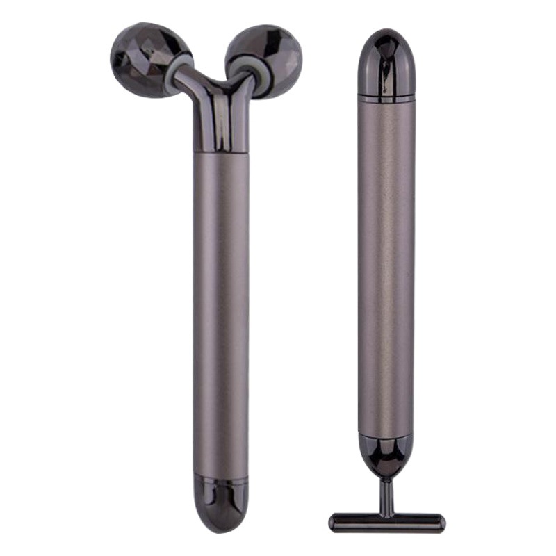 Rodillo de oro 3D para masaje facial, conjunto eléctrico T-Shape, para lifting y relajación facial, al por mayor