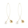 Earrings from pearl, long accessory, Korean style, internet celebrity, simple and elegant design