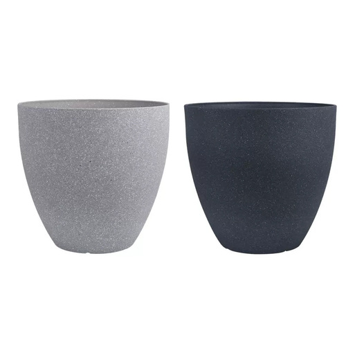 Universal large flower pot imitation stone large diameter round resin pot imitation porcelain balcony potted succulent flowers plastic flower pot large