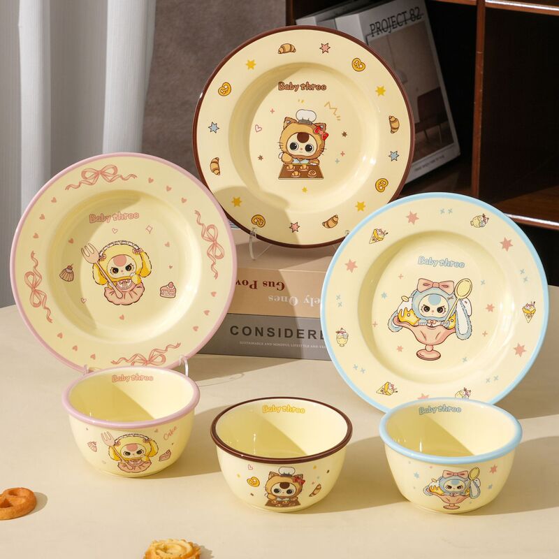 可爱娃三岁米饭碗卡通家用新款陶瓷饭碗个人专用高颜值餐具吃饭碗|undefined