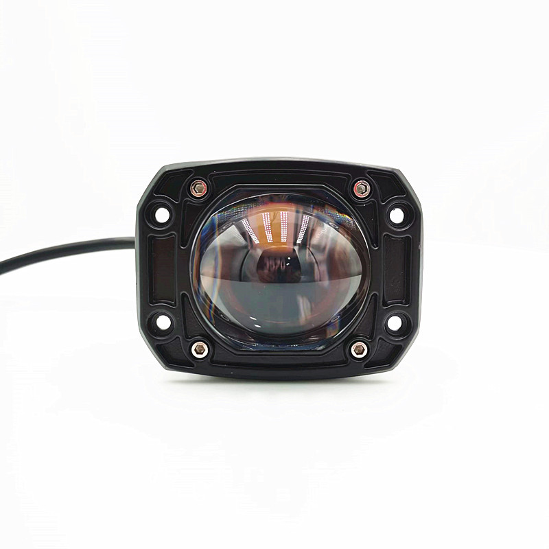Cross-Border Led Motorcycle Embedded Square Spotlight, High and Low Beam Headlight, External Electric Vehicle Modification