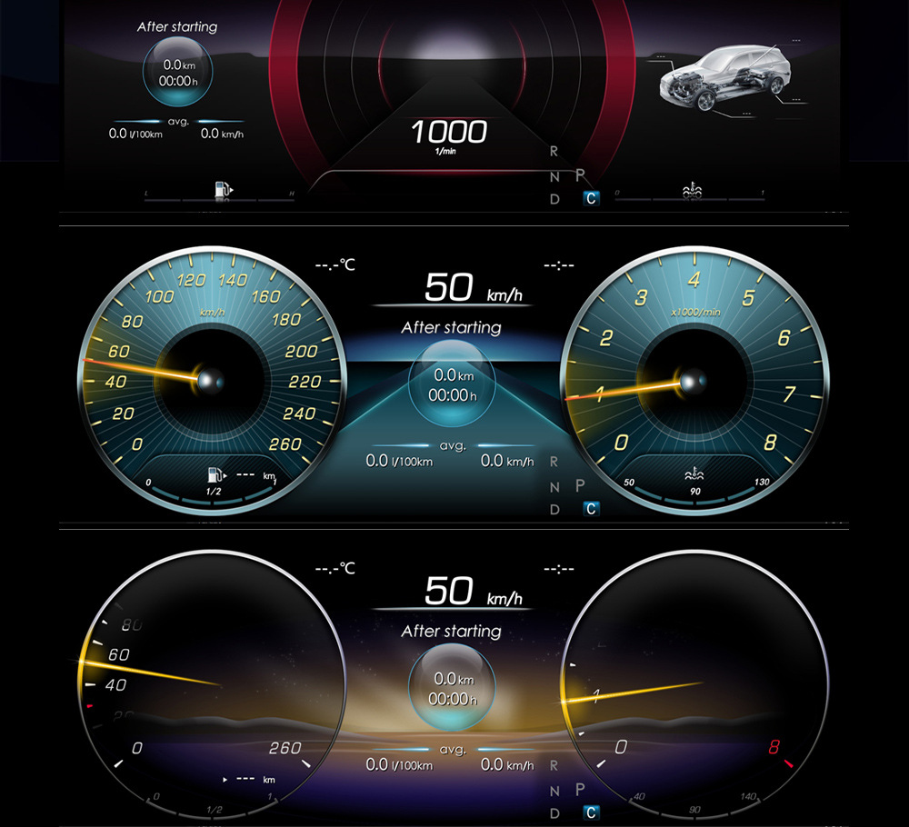 Suitable for Mercedes-Benz Cw205 X253 12.3inch Large-Screen High-Definition Lcd Instrument Panel
