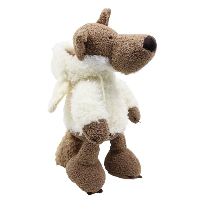 Comercio exterior lobo oveja muñeca camuflaje lobo juguete de peluche oveja dormida muñeca de trapo infantil con piel de oveja regalo de muñeca de lobo