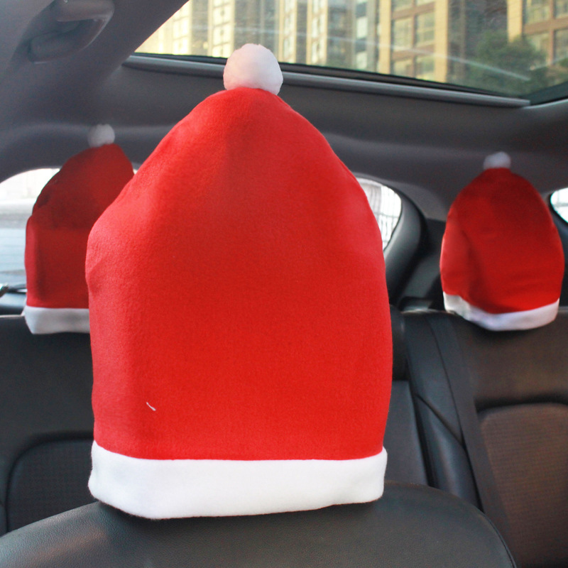 2022 transfronteriza nuevo coche rojo almohada engrosada de lujo sombrero de Navidad vacaciones ambiente interior Decoración