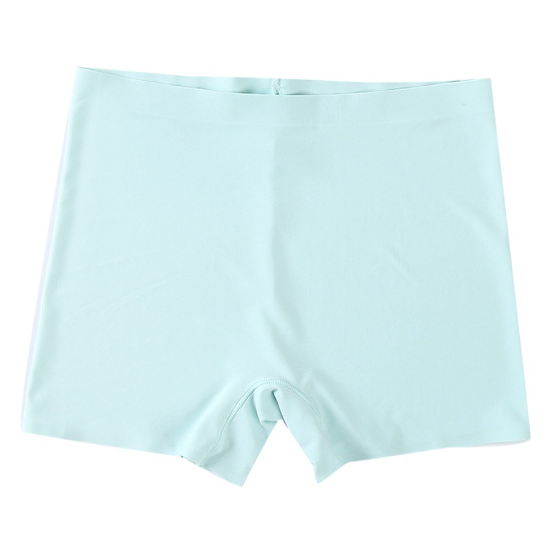 Seda de hielo sin costuras de una pieza transpirable de media cintura de algodón entrepierna más calzoncillos Boxer para mujer Pantalones DE SEGURIDAD planos para mujeres