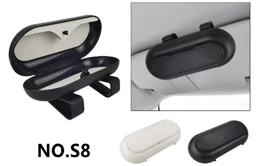In-Car Sun Visor Card Holder, Car Glasses Clip, Ticket Box, Interior Car Glasses Case, Multifunctional Storage Sunglasses Case