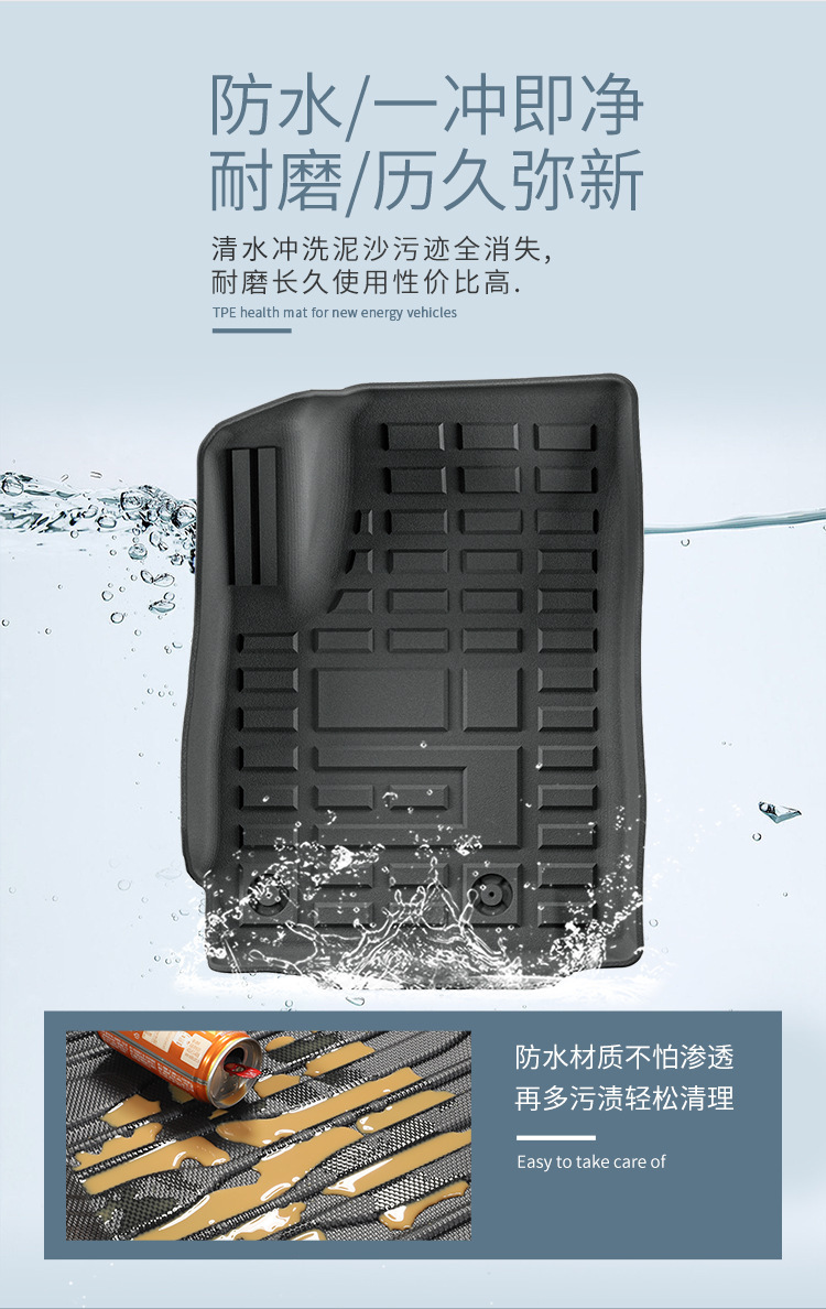 Car Floor Mats for 21-25 Jetour X70 PLUS TPE Trunk Mat