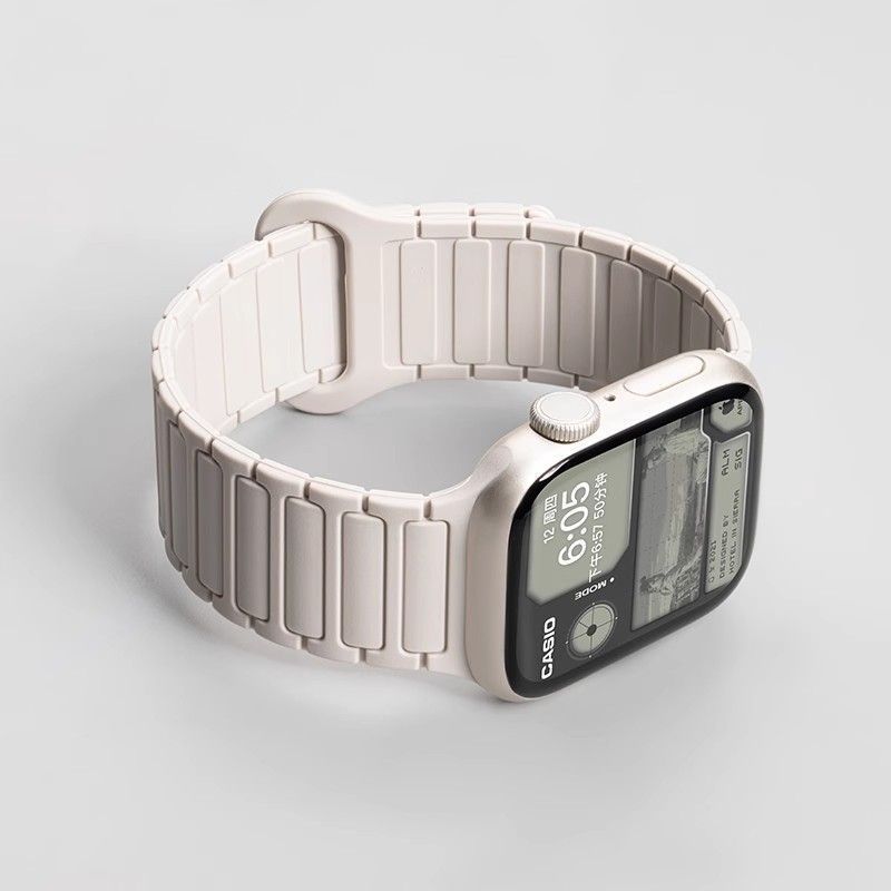 三株液态硅胶肤感磁吸适用苹果表带applewatch10运动SE外贸批发|undefined