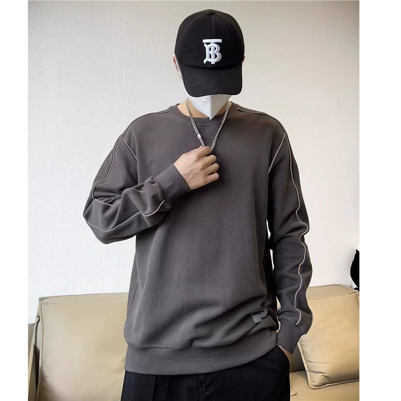 Новый свитер Харадзюку модный топ дикий комфорт повседневный круглый воротник свитер мужской модный темперамент