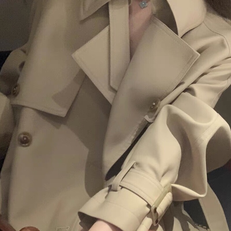 Trendy Trench Coat for Petite Women, 2025 Autumn New British Style Mid-Length Coat, Very Stylish and Elegant