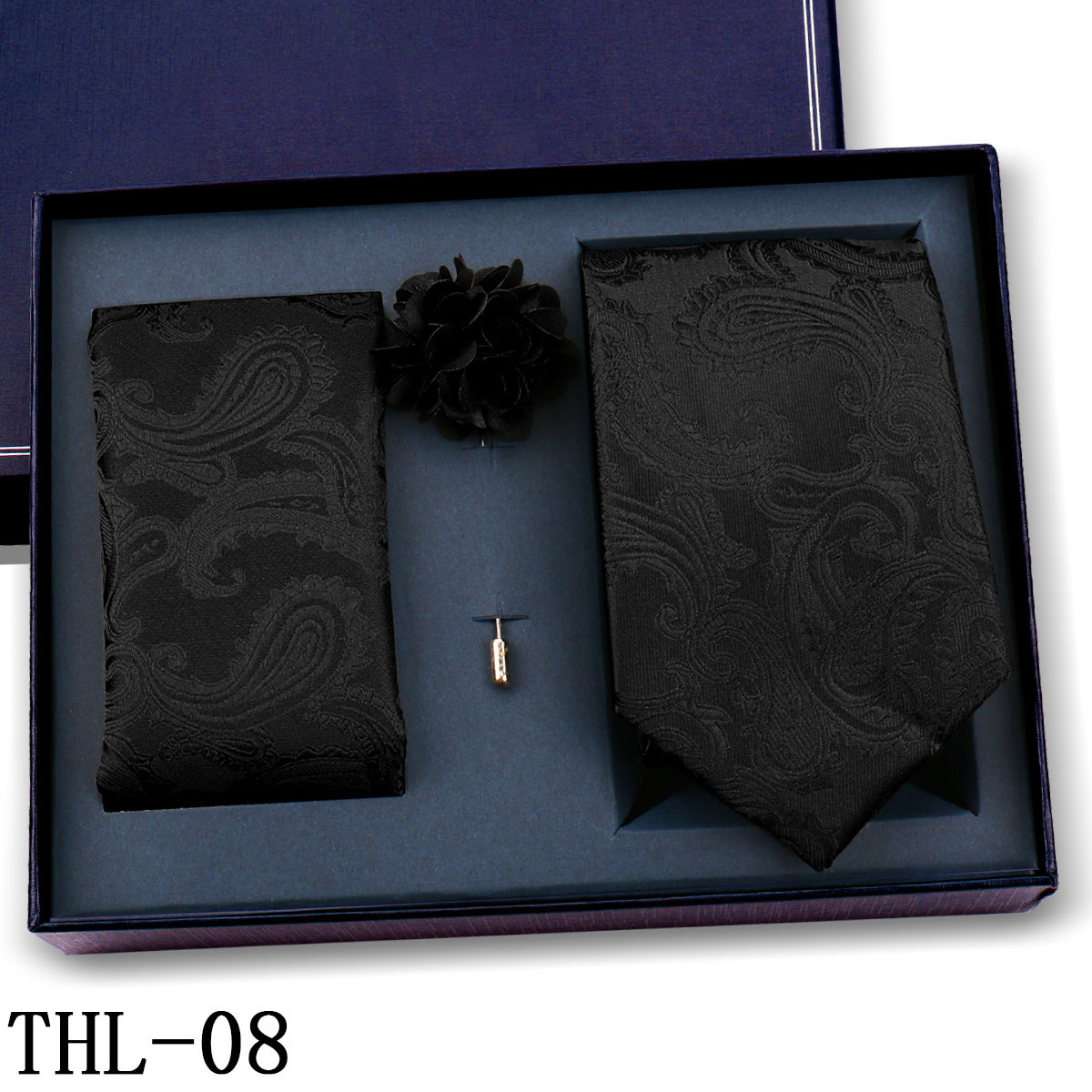 Juego de Corbata y Pañuelo para Hombre Poliéster para Bodas y Eventos de Negocios image 14