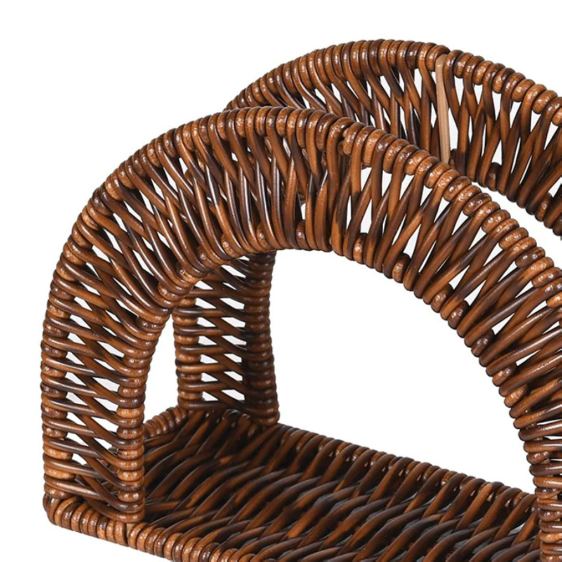 Rack de servillas de tela de caña de comedor de cocina mostrador de picnic artesanal rack de servillas de tela de caña lavable caja de servillas