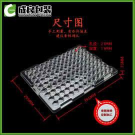 【常州成良】源头工厂定制 孔径20*10MM 多孔圆形透明PET吸塑托盘