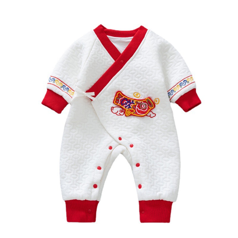 Ropa de bebé recién nacido Otoño e Invierno acolchado cálido mameluco lindo bebé recién nacido Otoño e Invierno ropa monje ropa mono