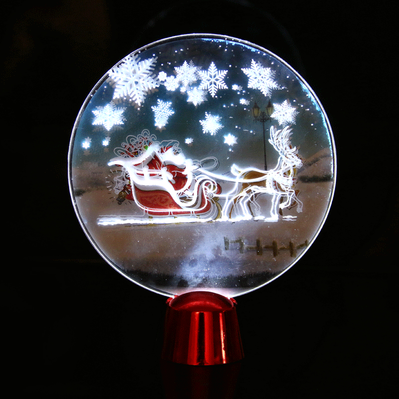 Acrílico 3D dinámico luz de noche intermitente alternativamente luz de noche suministros de ambiente festivo navideño muñeco de nieve luz de noche en stock