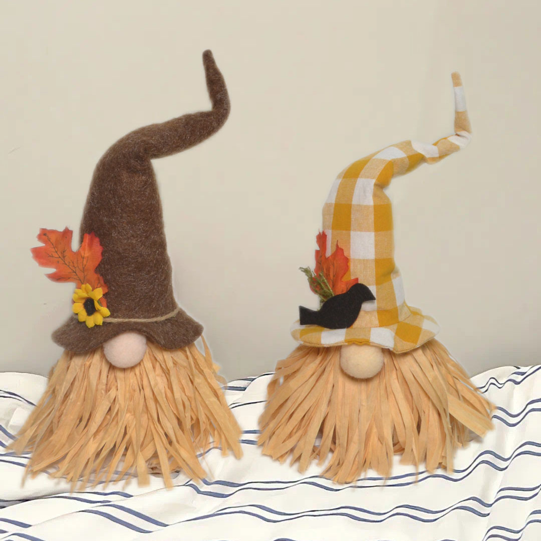 Festival de la cosecha transfronteriza Otoño Espantapájaros Muñecas de paño Goblins Enanos Barba Arce Viejo sin rostro Rudolph