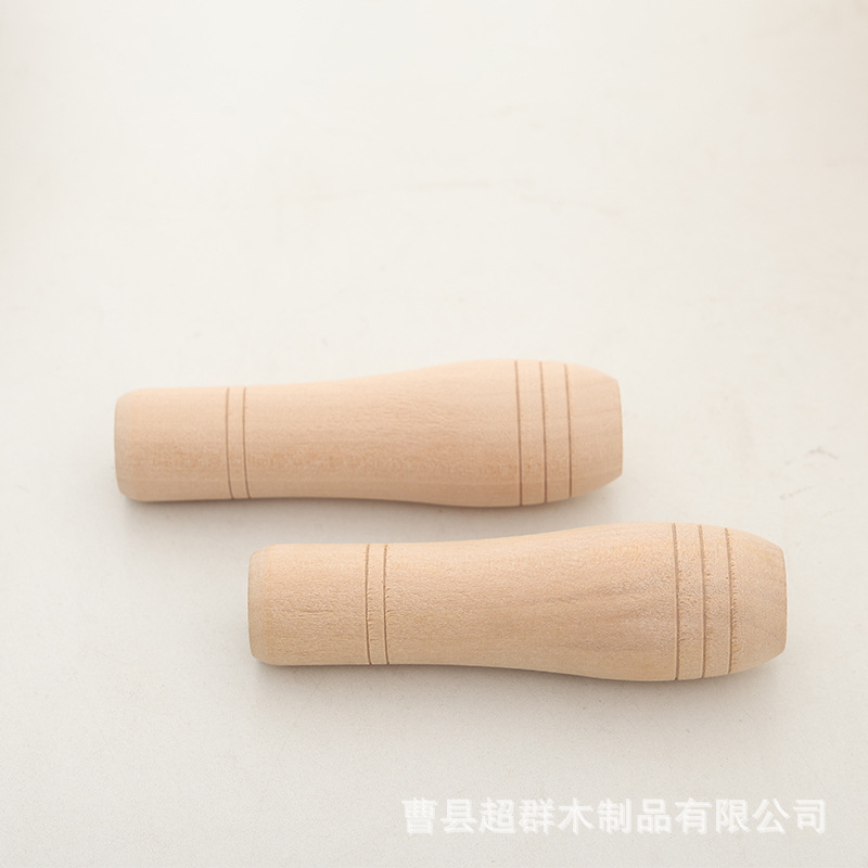 Handle, kitchenware from natural wood with accessories, through hole
