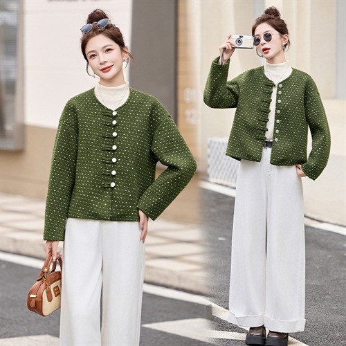 [】2025年新款盘扣女小香毛呢女