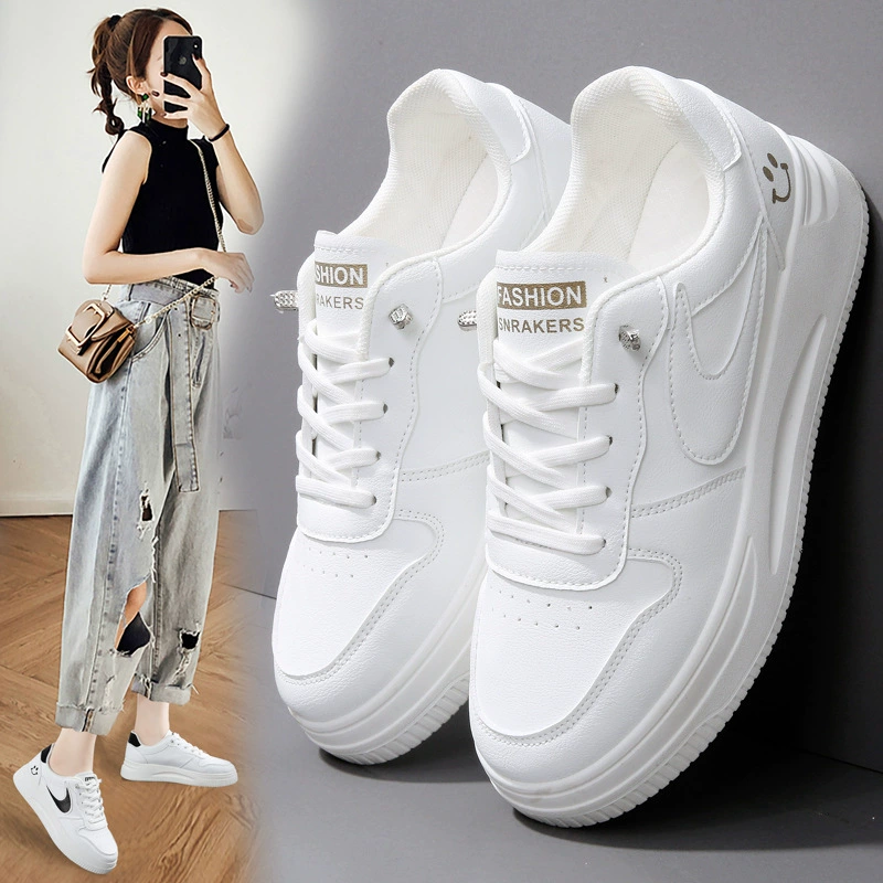 Женские повседневные туфли 2025 новые туфли универсальные популярные женские плоские туфли на мягкой подошве белые туфли летние спортивные кроссовки