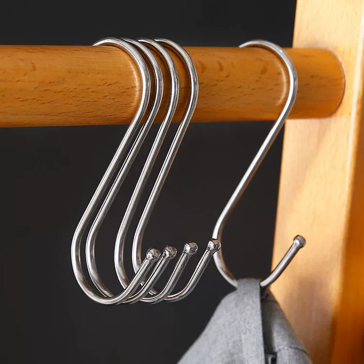 Stainless steel S -shaped hook S hook plus multi -functional sausage sausages bacon kitchenware kitchen student dormitory real hook