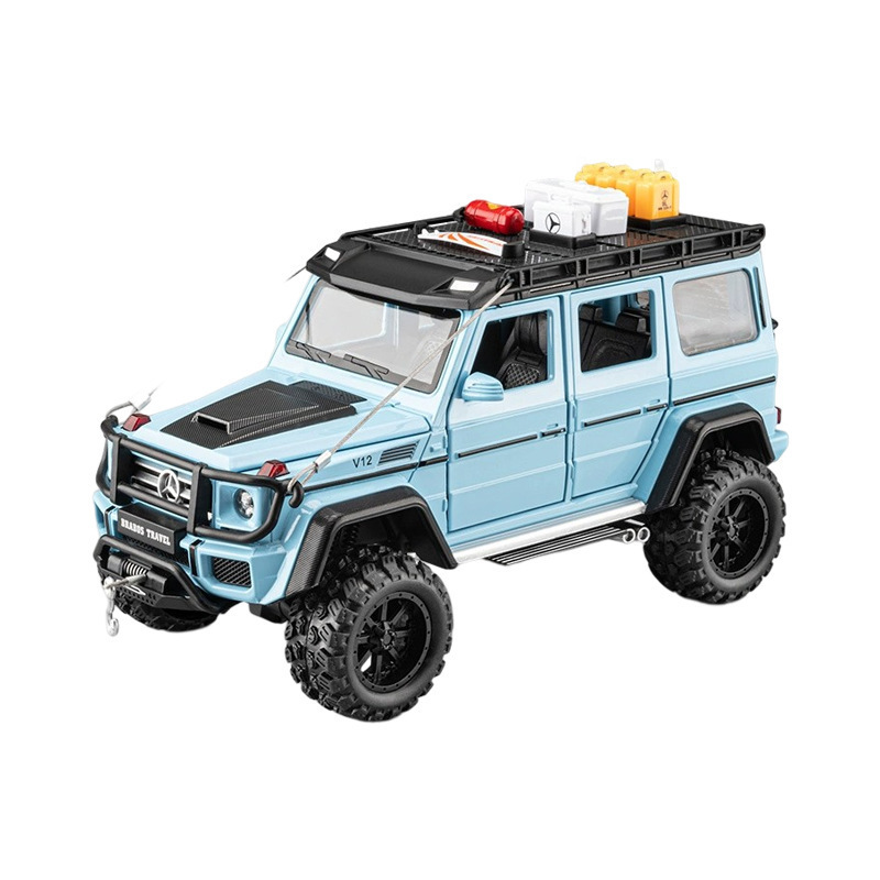 Aleación de coche 1:24 Big Ben G550 modelo de vehículo todoterreno tire hacia atrás con sonido y luz juguete coche música modelo adornos