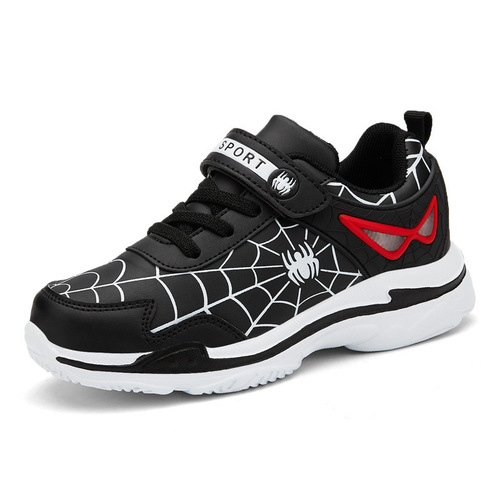 Spider-Man Boys' Leather Surface Student Waterproof Shoes for Big Kids, Boys' Sports Shoes