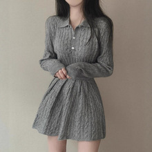 2025韩国ins显瘦遮肉套装纯欲辣妹俏皮两件套女针织毛衣百褶裙子